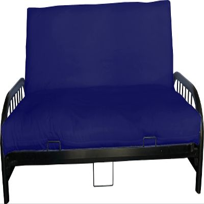 D&D Futon Furniture Futon Covers, Covering 10 inch Thick, Mattress Slipcovers, Cases, Polyester Poplin (Navy Blue, Queen 10x60x80)