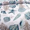 3-Piece Reversible Nautical Theme Bedspread Coverlet Twin (68x86 Inches),Blue-Green Seashells Coral Beach Bedding Sets,Lightweight Quilt Set Bed Cover, Coastal Bed Set for All Seasons(Cyan,Twin) view 3
