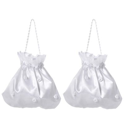 ABOOFAN Wedding Candy Bags 2 Pack Drawstring Lace Pouches for Wedding Gift Bags Party Candy Pouches Bridal Money Bag Cloth Favor Bags 8.66 X 8.26 X 0.07 in