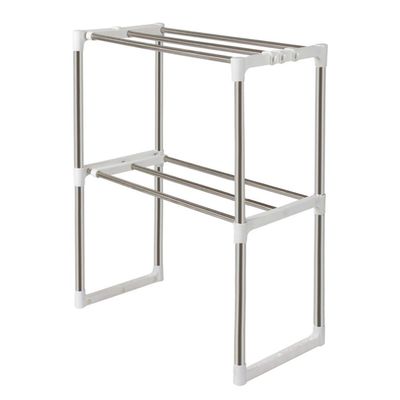 Amosfun Microwave Oven Rack Kitchen Storage Holder Storage Shelf Double Layer Shelf Kitchen Rack