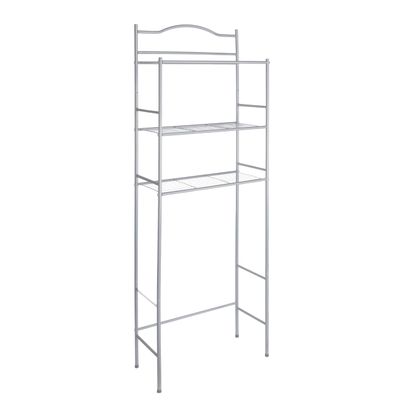 3-Tier Bathroom Over Toilet Space Saver Etagere, Polished Pewter