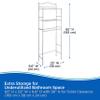 3-Tier Bathroom Over Toilet Space Saver Etagere, Polished Pewter view 2