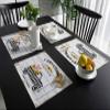 Placemats Set of 4 Washable,Farm Sweet Farm Placemat for Dining Table Decorations, Heat-Proof Table Mats for Kitchen Dinner Wooden Farmhouse Pig Sunflower Truck view 4