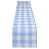 Light Blue Gingham Table Runner 72 inches Long, Spring Blue and White Buffalo Plaid Check Dresser Runners for Bedroom, Rustic Farmhouse Table Decorations for Birthday, Summer Picnic, Baby Shower Party view 2