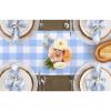 Light Blue Gingham Table Runner 72 inches Long, Spring Blue and White Buffalo Plaid Check Dresser Runners for Bedroom, Rustic Farmhouse Table Decorations for Birthday, Summer Picnic, Baby Shower Party view 4