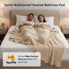 Serta Waterproof Heated Mattress Pad - Electric Bed Warmer with 10 Heat Settings, Auto Shut Off Timer, ETL Certified Electric Mattress Pad, Elastic Deep Pocket, Machine Washable, White King view 2