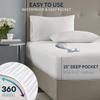 Serta Waterproof Heated Mattress Pad - Electric Bed Warmer with 10 Heat Settings, Auto Shut Off Timer, ETL Certified Electric Mattress Pad, Elastic Deep Pocket, Machine Washable, White King view 4