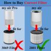 KEYJINIU 2 PACK 2801 Replacement Filter Compatible with Bissell 2801, 2780, 2780A, 2780B, 2780P, 27809 Hight Efficiency and Carbon Filter MyAir Personal 2801 Filter view 2