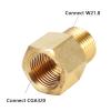 CO2 Adapter, Brass CO2 Cylinder W21.8 CGA320 Adapter Converter for Aquarium Fish (Type2) view 2