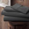 1000-Thread-Count 100% Egyptian Cotton Bed Sheet, 4-Pc Cal King Dark Grey Solid Sheet Set Single Ply Long Staple Cotton Yarns, Sateen Weave, Fits Mattress Upto 26" Deep Pocket view 2