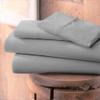 1000-Thread-Count 100% Egyptian Cotton Bed Sheet, 4-Pc Cal King Silver Solid Sheet Set Single Ply Long Staple Cotton Yarns, Sateen Weave, Fits Mattress Upto 26" Deep Pocket view 2
