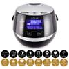 Yum Asia Sakura Rice Cooker with Ceramic Bowl and Advanced Fuzzy Logic (8 Cup, 1.5 Litre) 6 Rice Cook Functions, 6 Multicook Functions, Motouch LED Display, 120V Power (Black and Silver) view 2