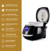 Yum Asia Sakura Rice Cooker with Ceramic Bowl and Advanced Fuzzy Logic (8 Cup, 1.5 Litre) 6 Rice Cook Functions, 6 Multicook Functions, Motouch LED Display, 120V Power (Black and Silver) view 3