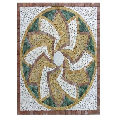 Aircraft Engine Floor Inlay | Beautiful Mosaics Art | Mosaic Designs By Mosaics Lab | Handmade Medallion | This Masterpiece Is Great For Your Floors | Perfect For Any Space.