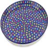 Polmedia Polish Pottery Dinner Plate UNIKAT - Colorful Field Pattern Handmade in Boleslawiec Poland by Ceramika Artystyczna + Certificate of Authenticity view 1