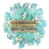 Artisan Beach, Coastal, Nautical Wreath with Shells and Starfish Featuring 12" Wood Decoration that Says "Life is Better at the beach"! view 1