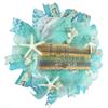 Artisan Beach, Coastal, Nautical Wreath with Shells and Starfish Featuring 12" Wood Decoration that Says "Life is Better at the beach"! view 2