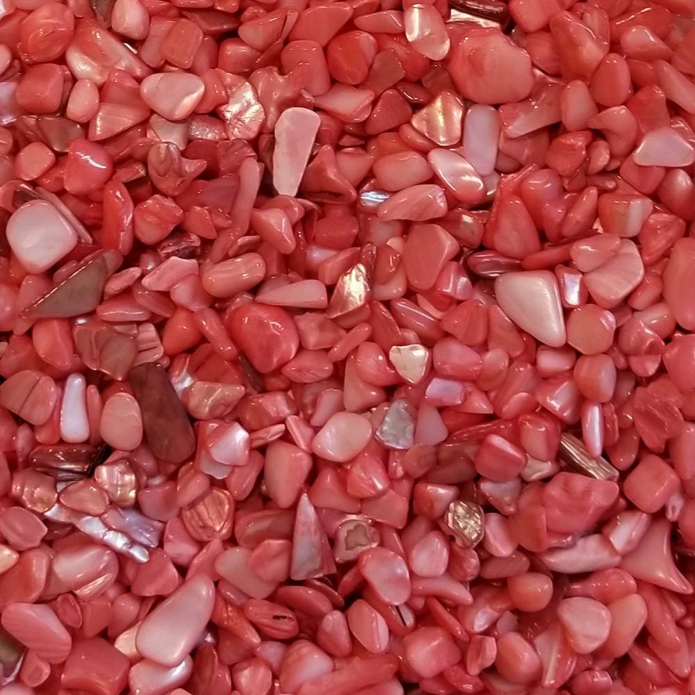 BeachWalk Small Natural Crushed Shells - for Weddings, Vase Filler, Home Dcor, and Crafts (48 oz (3 lb), Red Pearl)