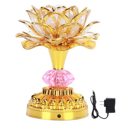 Voluxe Led Lotus Buddhist Lamp, Buddha Lotus Light, 7 Color for Buddhist Home Decor Temple