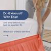 Wrap Around Dust Ruffle Bed Skirt - Coral - for Queen Size Beds with 24 Inch Drop - Easy Fit Elastic Strap - Adjustable Pleated Bedskirt w/Brushed Fabric - Wrinkle Free - for Women, Men, Kids & Teens view 3
