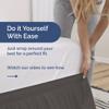 Wrap Around Dust Ruffle Bed Skirt - Dark Grey - for Queen Size Beds with 21 Inch Drop - Elastic Strap - Adjustable Pleated Bedskirt with Brushed Fabric and Wrinkle Free - for Women, Men, Kids & Teens view 3