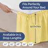 Wrap Around Dust Ruffle Bed Skirt - Yellow - for King Size Beds with 12 Inch Drop - Easy Fit Elastic Strap - Adjustable Pleated Bedskirt w/Brushed Fabric - Wrinkle Free - for Women, Men, Kids & Teens view 4