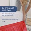 Wrap Around Dust Ruffle Bed Skirt - Red - for Queen Size Beds with 15 Inch Drop - Easy Fit Elastic Strap - Adjustable Pleated Bedskirt w/Brushed Fabric - Wrinkle Free - for Women, Men, Kids & Teens view 3