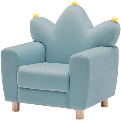 Couch Creative Crown-shaped Princess Sofa Chair For Boys And Girls, Comfortable Ice Velvet Resting Armchair Beside The Bed In The Bedroom, Load-bearing 60kg ( Color : Green , Size : 67*50*62cm )
