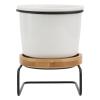 Cabilock 1set Elegant Art Flower Vase for Decor Modern Ceramic Desktop Vessel for Stylish Floral Arrangements for Living Room Bedroom and Table Centerpieces view 1