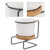 Cabilock 1set Elegant Art Flower Vase for Decor Modern Ceramic Desktop Vessel for Stylish Floral Arrangements for Living Room Bedroom and Table Centerpieces view 4