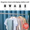 KEETDY 50 Pack Metal Hangers Coat Hangers Heavy Duty Stainless Steel Clothes Hanger for Closet Clothing Shirt Suit Pant 16.4 Inch view 2