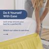 Wrap Around Dust Ruffle Bed Skirt - Yellow - for Queen Size Beds with 21 Inch Drop - Easy Fit Elastic Strap - Adjustable Pleated Bedskirt w/Brushed Fabric Wrinkle Free - for Women, Men, Kids & Teens view 3