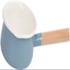 1.3L Non-stick Enamel Milk Pan Milk Pots with Insulated Wooden Handle for Coffee/Making Butter/Sauces view 2