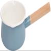 1.3L Non-stick Enamel Milk Pan Milk Pots with Insulated Wooden Handle for Coffee/Making Butter/Sauces view 3