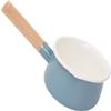 1.3L Non-stick Enamel Milk Pan Milk Pots with Insulated Wooden Handle for Coffee/Making Butter/Sauces view 4