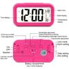 TXY LED Digital Alarm Clock Backlight Snooze Mute Calendar Desktop Electronic Bcaklight Table Clocks Desktop Clock (Pink) view 2