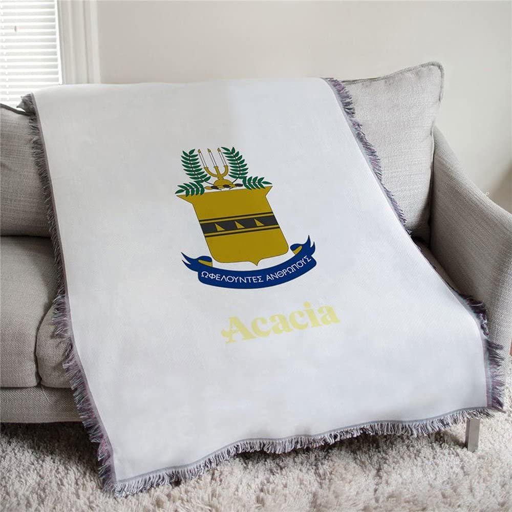 Acacia Full Color Crest Afghan Blanket Throw