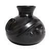 Black Pottery Small Vase Sgraffito Design view 1