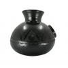 Black Pottery Small Vase Sgraffito Design view 2