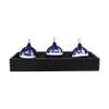 Set Of Three Polychrome Clay Christmas Spheres view 1