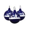 Set Of Three Polychrome Clay Christmas Spheres view 2