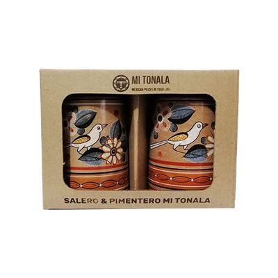 Burnish Clay Salt and Pepper Shakers MI TONALA