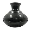 Black Pottery Medium-sized Vase Sgraffito Design view 3