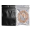 100PCS Resealable Zip Lock Bag Smell Proof Food Storage Metallic Foil Airtight Packaging Mylar Bags Front Clear Plastic Foil Pouch Flat Heat Seal Lock (Black,3x3.9 Inch) view 1