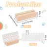 OLYCRAFT 20PCS Wood Place Card Holders Wood Name Card Holder Table Number Stands for Wedding Party Events Decoration Double Side Display Mini Blackboard - 13g/pc view 2