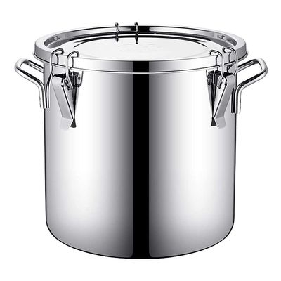MNSSRN 304 Stainless Steel Edible Oil Barrel Thickened Sealed Barrel, Food Storage Box Airtight Tank Household Kitchen Peanut Oil Barrel Milk Barrel 50 Kg Wine Barrel,100L