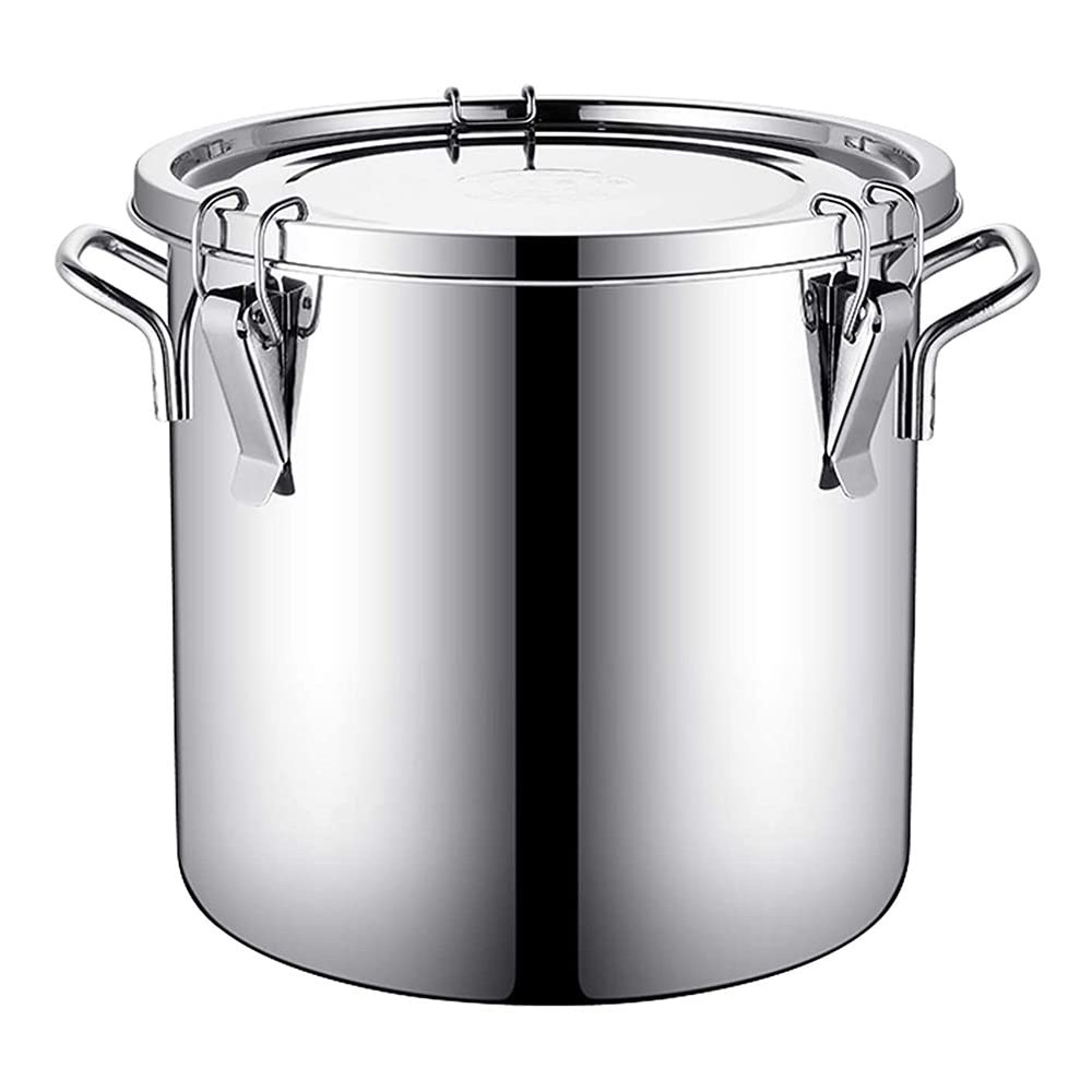 MNSSRN 304 Stainless Steel Edible Oil Barrel Thickened Sealed Barrel, Food Storage Box Airtight Tank Household Kitchen Peanut Oil Barrel Milk Barrel 50 Kg Wine Barrel,100L