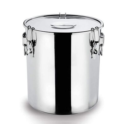 MNSSRN 304 Stainless Steel Airtight Barrel, Oil Barrel, Milk Barrel, Sealed Food Storage Tank, Metal Can Be Used As Fermenting Wine Barrel/Food Barrel/Tea Barrel/Rice Barrel,13L