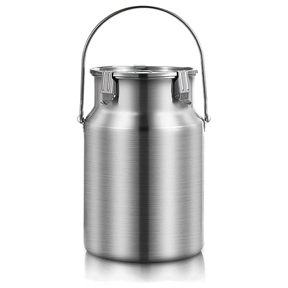 MNSSRN Whole Body 304 Stainless Steel Airtight Liquid Storage Tank, with Airtight Cover, Transportable Milk Fermentation Barrel Portable Tank,A,3L