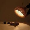 CSSYKV Eco-Friendly Chandelier, Bamboo Woven Lampshade, Warm Lighting, Japanese Style Lamps and Lanterns for Dining Table, Balcony, Bedroom, Decorative Lighting, Chandelier E27 view 2